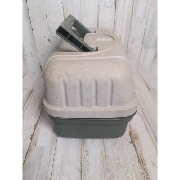 Vintage Plano Tackle Box 1 Extending Tray Compartments, green & gray - Picture 3 of 9